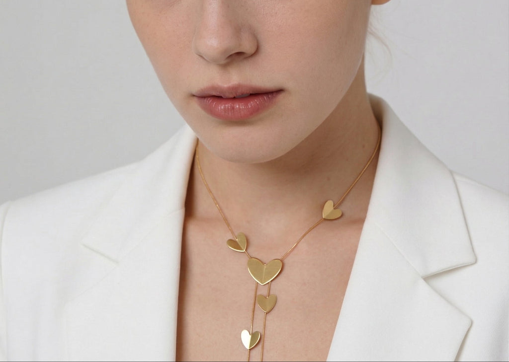 Colar Cascata de Corações